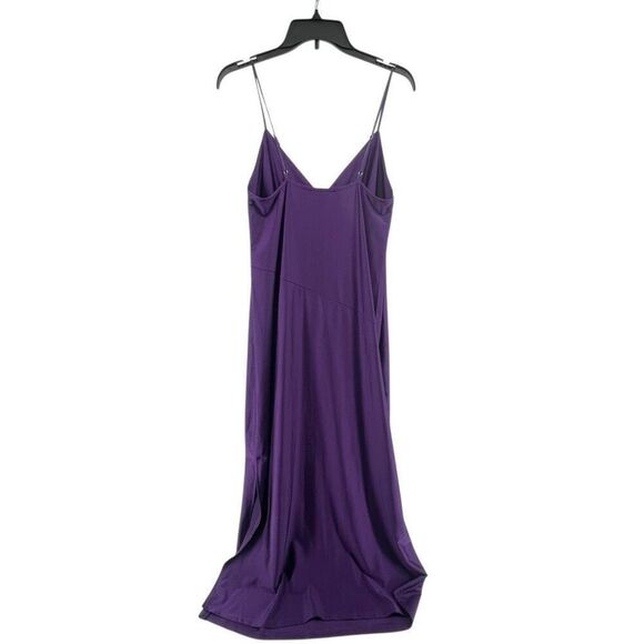 Zara Purple Satin Slip Maxi Dress Women’s Sleeveless Stretch Size Medium - Picture 8 of 14